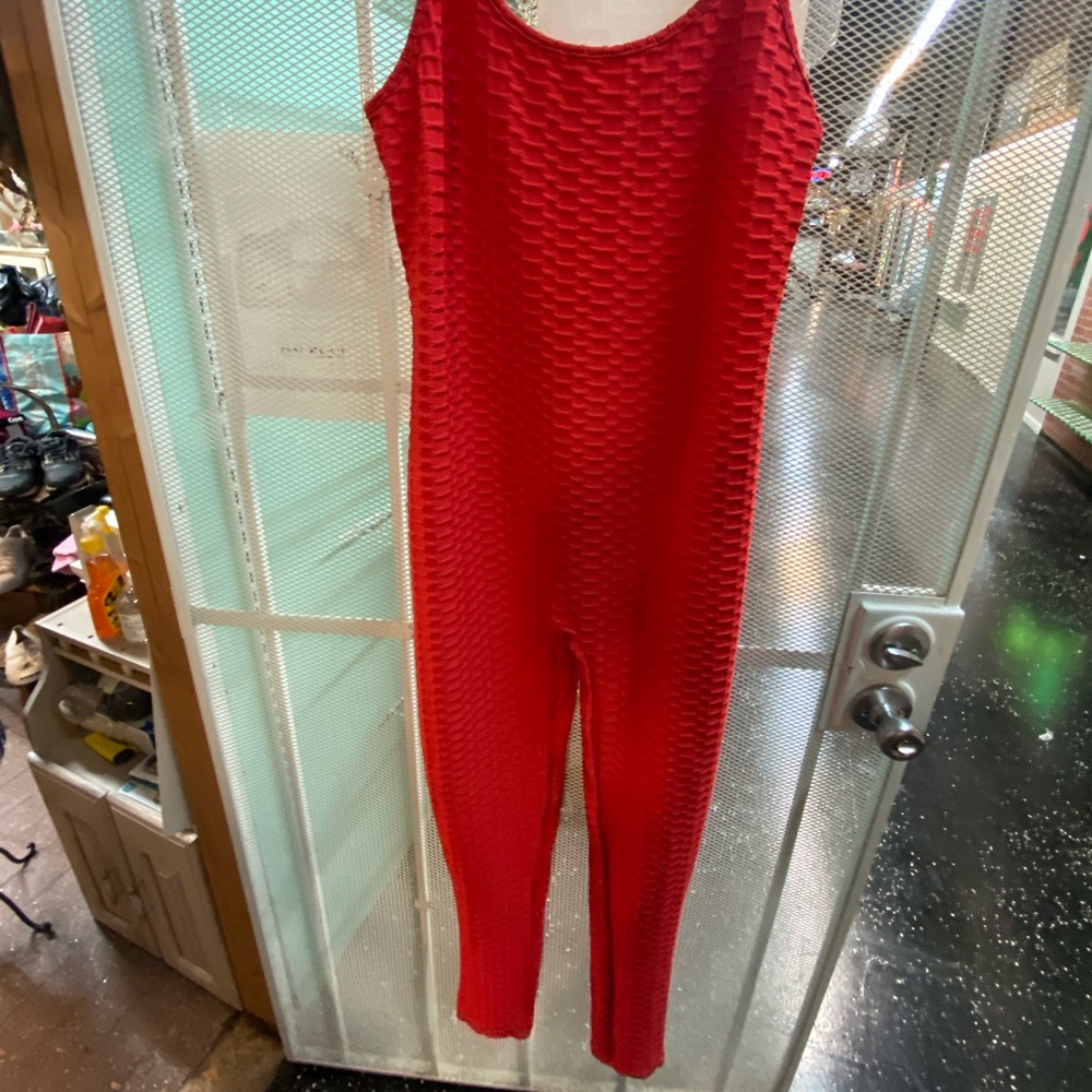 Red jumpsuit